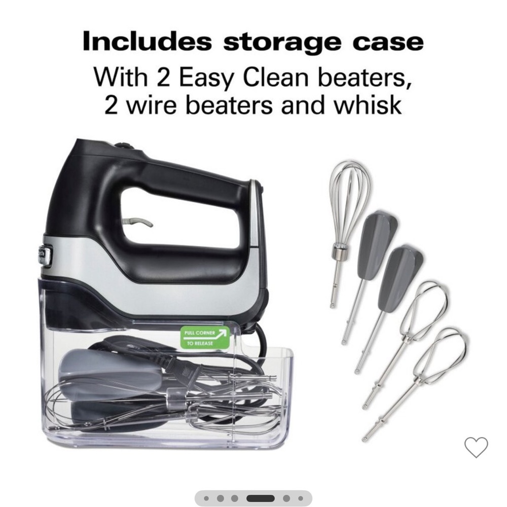 Hamilton Beach Professional Series Black and Silver Hand Mixer with Storage Case
